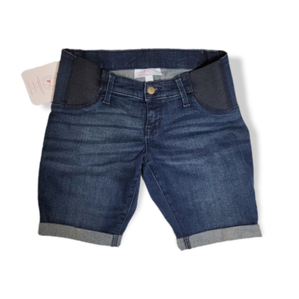 Isabel Maternity by Ingrid & Isabel Women's Blue Stretch Bermuda Shorts - Size 2